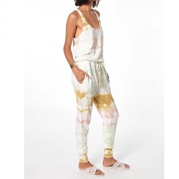 YOUNG BEAUTIFUL & BROKE TIE DYE JUMPSUIT - M - Picture 3 of 15